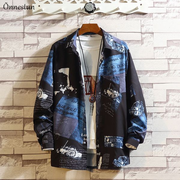 men's casual shirts onnestun fashion shirt men clothes japanese hip hop print loose single-breasted streetwear, White;black
men's casual shirts onnestun fashion shirt men clothes japanese hip hop print loose single-breasted streetwear, White;black