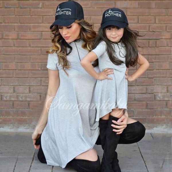 new brand family matching clothing mother and daughter clothes solid dresses short sleeve dresses family matching outfits, Blue
new brand family matching clothing mother and daughter clothes solid dresses short sleeve dresses family matching outfits, Blue