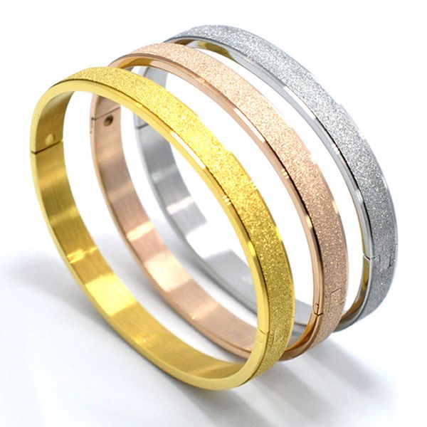 martick elegant gold-color 316l stainless steel fashion scrub bracelet bangle for couples rose gold color bracelet jewelry b250, Black
martick elegant gold-color 316l stainless steel fashion scrub bracelet bangle for couples rose gold color bracelet jewelry b250, Black