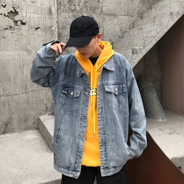 e-baihui spring fashion denim jacket men's korean version of the trend long sleeve cargo jacket versatile popular logo blouse, Black;brown
e-baihui spring fashion denim jacket men's korean version of the trend long sleeve cargo jacket versatile popular logo blouse, Black;brown