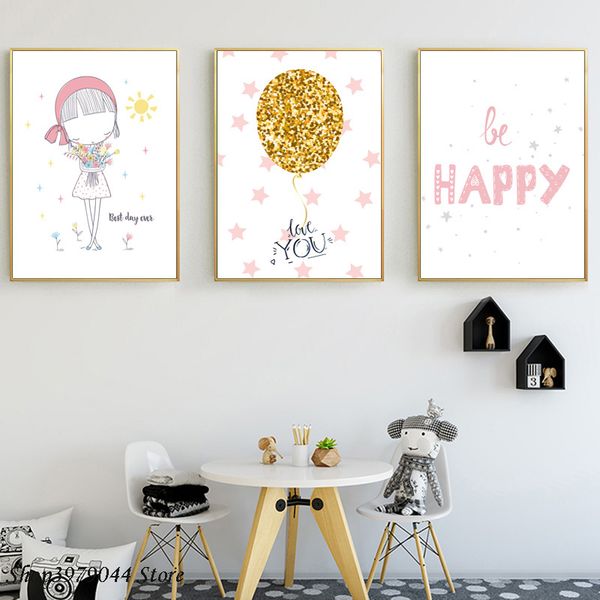 baby girl nursery print pink stars cartoon painting balloon wall art happy flower nordic poster wall pictures girls room decor
baby girl nursery print pink stars cartoon painting balloon wall art happy flower nordic poster wall pictures girls room decor