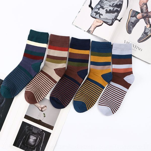 knitted don autumn winter new men's striped socks wind cotton comfortable mid calf men's cotton socks, Black
knitted don autumn winter new men's striped socks wind cotton comfortable mid calf men's cotton socks, Black