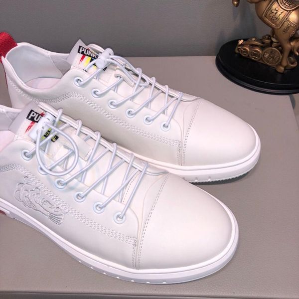 2019s new limited edition men's platform sports shoes, fashion wild white shoes, breathable lace low shoes, original box packaging: 38, Black
2019s new limited edition men's platform sports shoes, fashion wild white shoes, breathable lace low shoes, original box packaging: 38, Black