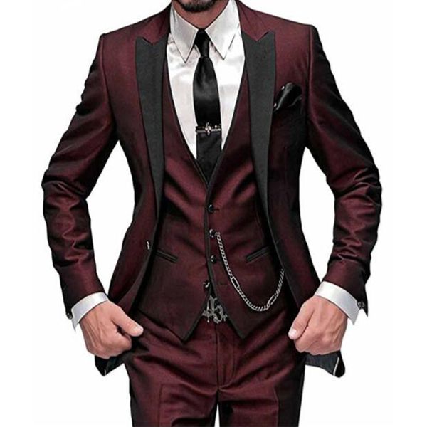 custom made 2020 burgundy mens wedding suits prom party groom tuxedos 3 piece set slim fit business male suit(blazer+vest+pants, White;black
custom made 2020 burgundy mens wedding suits prom party groom tuxedos 3 piece set slim fit business male suit(blazer+vest+pants, White;black