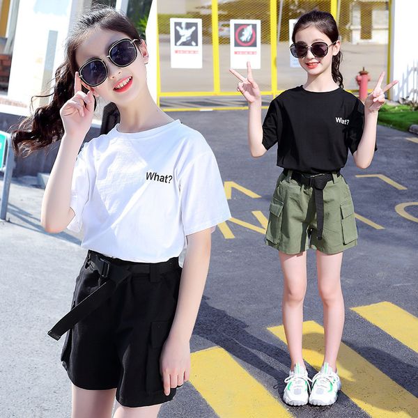 girls clothing set summer teenage girls costume t shirt cargo pants 2pcs school kids tracksuit children clothes 8 10 year, White
girls clothing set summer teenage girls costume t shirt cargo pants 2pcs school kids tracksuit children clothes 8 10 year, White