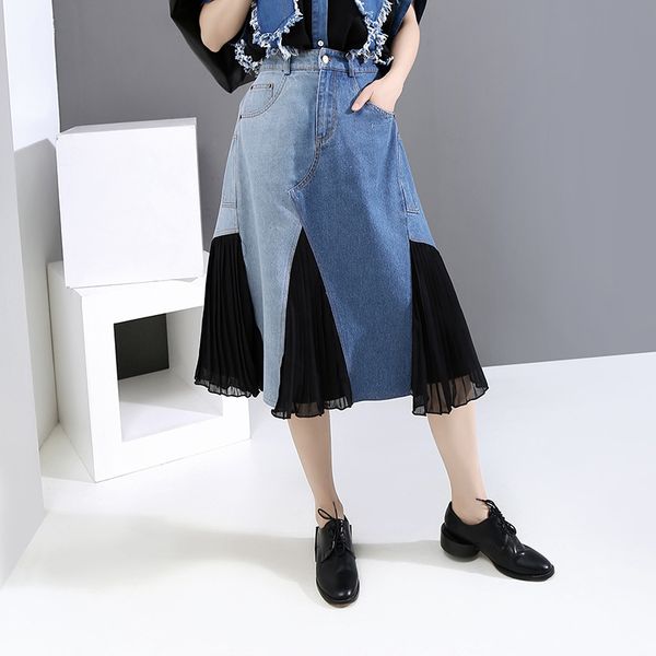 skirts 2021 women denim skirt summer style korean-style women's wear a- line dress chiffon stitching, Black
skirts 2021 women denim skirt summer style korean-style women's wear a- line dress chiffon stitching, Black
