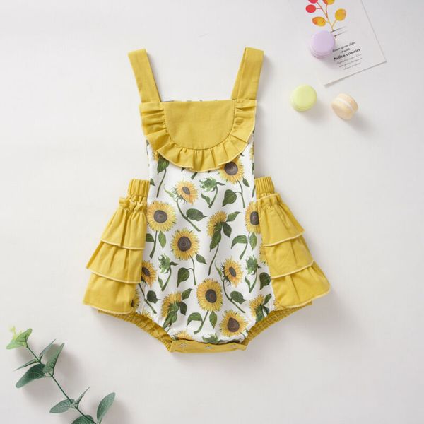0-24m newborn baby girls romper clothes sunflower printed ruffles sleeveless jumpsuit outfit t200721, Blue 
0-24m newborn baby girls romper clothes sunflower printed ruffles sleeveless jumpsuit outfit t200721, Blue