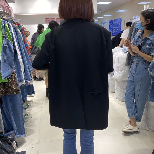 beautifulgir east gate 20 summer design sense shoulder pad small suit back coat pocket loose suit coat, White;black
beautifulgir east gate 20 summer design sense shoulder pad small suit back coat pocket loose suit coat, White;black