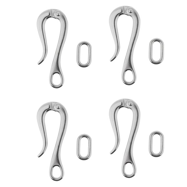 4x 4\" stainless steel pelican hook fit for marine boat guard rail 98mm