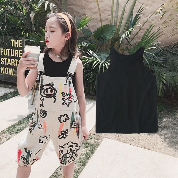 2020 summer new ins style wear medium and large girls solid color suspenders woolen sling clothing children's children's vest, Blue
2020 summer new ins style wear medium and large girls solid color suspenders woolen sling clothing children's children's vest, Blue