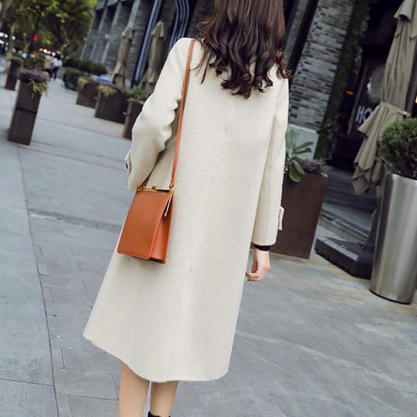 autumn outwear casual with pocket single breasted solid color lapel artificial wool winter daily women coat elegant long sleeve, Black
autumn outwear casual with pocket single breasted solid color lapel artificial wool winter daily women coat elegant long sleeve, Black