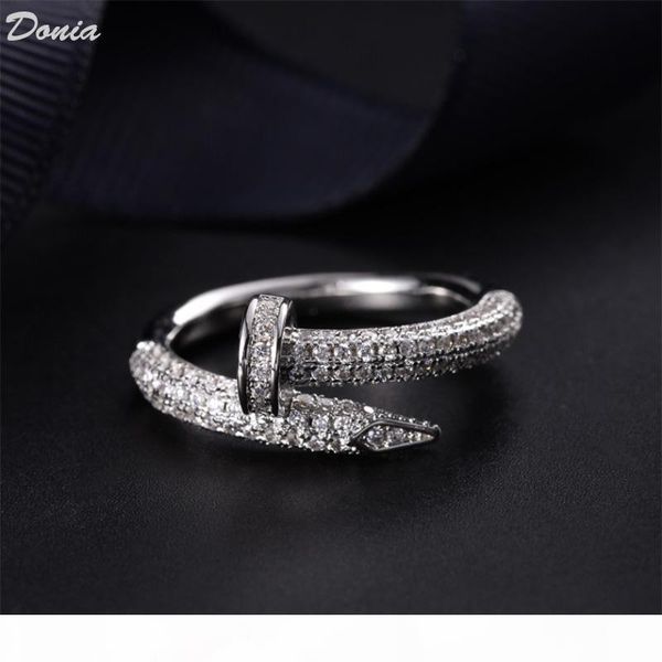 donia jewelry ring fashion set zircon nail ring european and american creative men and women ring handwork, Silver
donia jewelry ring fashion set zircon nail ring european and american creative men and women ring handwork, Silver