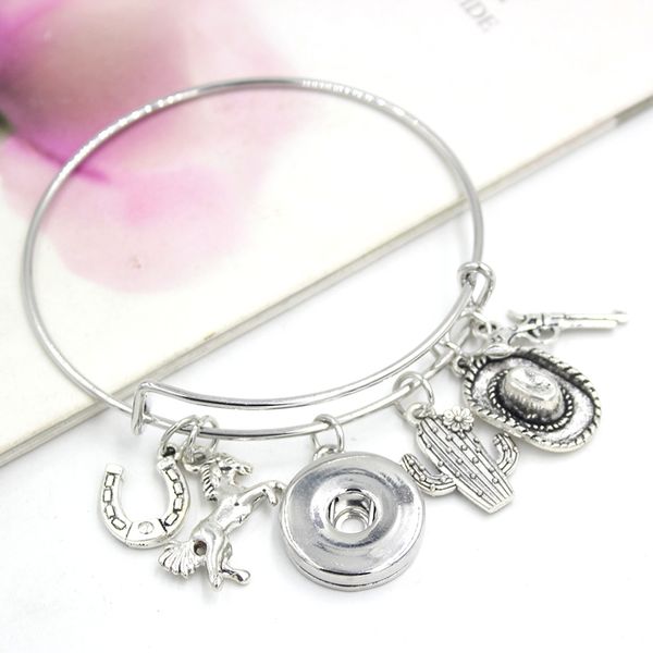 new arrival wholesale western equestrian jewelry cowgirl cowboy hat horse horseshoe charm bracelet adjustable wire bangle snap bracelets, Golden;silver
new arrival wholesale western equestrian jewelry cowgirl cowboy hat horse horseshoe charm bracelet adjustable wire bangle snap bracelets, Golden;silver