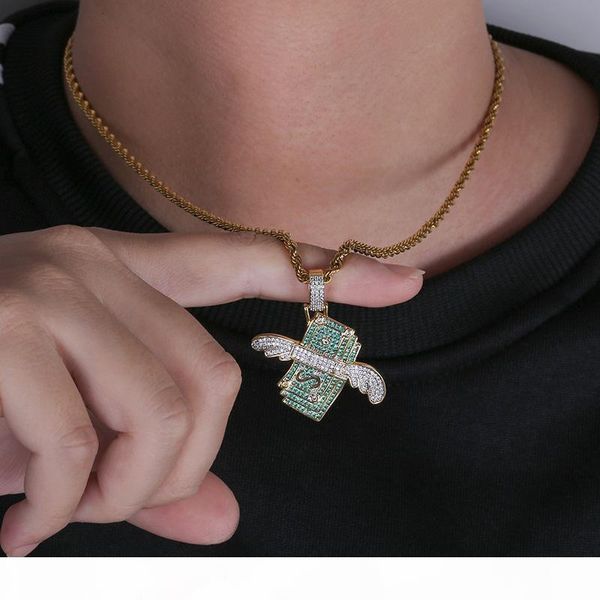 new money cubic zircon iced out chain flying cash hip hop jewelry pendant necklace necklaces for man women gifts, Silver
new money cubic zircon iced out chain flying cash hip hop jewelry pendant necklace necklaces for man women gifts, Silver