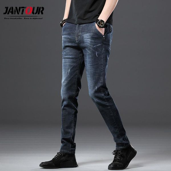jantour brand 2019 new men's slim elastic jeans fashion business classic style blue skinny jeans denim pants trousers male t200410, Black
jantour brand 2019 new men's slim elastic jeans fashion business classic style blue skinny jeans denim pants trousers male t200410, Black