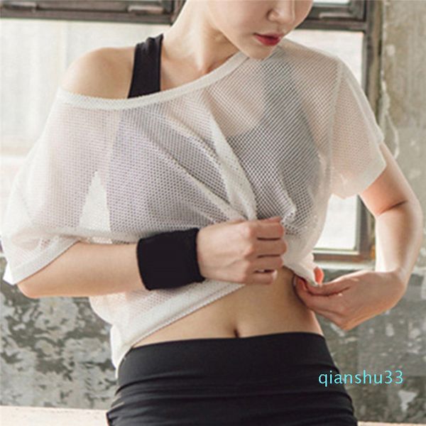 wholesale-women mesh yoga shirt quick dry sport fitness female running shirt gym clothes tank workout exercises t-shirt sportwear, White;red
wholesale-women mesh yoga shirt quick dry sport fitness female running shirt gym clothes tank workout exercises t-shirt sportwear, White;red