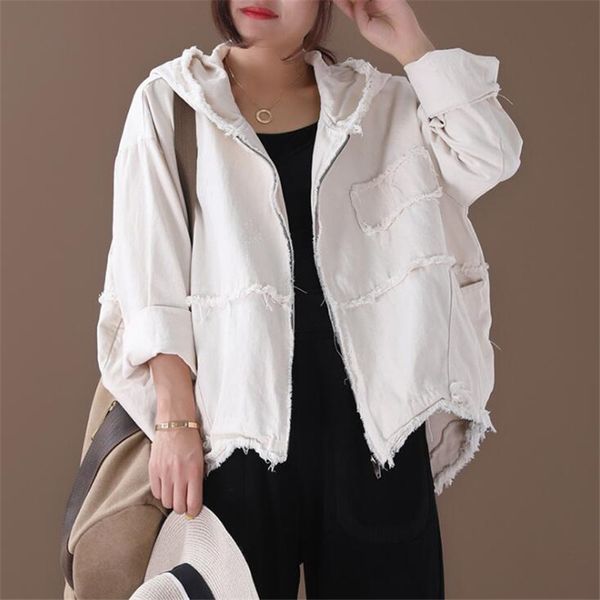 fashion solid color punk streetwear ladies hooded clothes 2020 womens vintage autumn jackets oversized denim coats plus size, Black;brown
fashion solid color punk streetwear ladies hooded clothes 2020 womens vintage autumn jackets oversized denim coats plus size, Black;brown