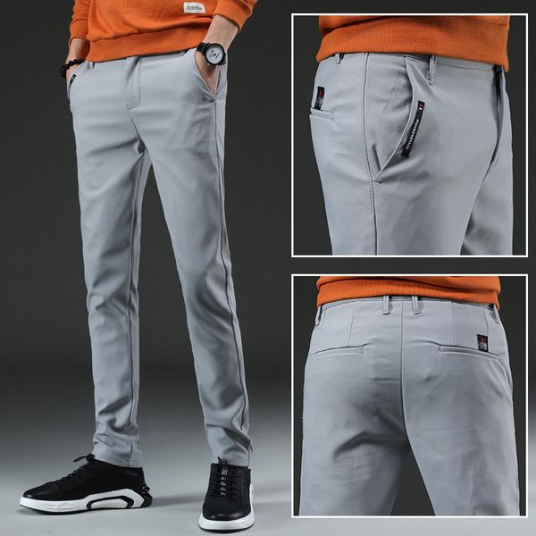 men's pants skinny trousers 2021 classic style fashion business stretch slim fit casual male brand black grey navy khahi
men's pants skinny trousers 2021 classic style fashion business stretch slim fit casual male brand black grey navy khahi