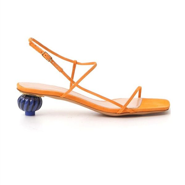square open toe women sandals buckle strap narrow band shoes strange round heel fashion design female pumps yellow white, Black
square open toe women sandals buckle strap narrow band shoes strange round heel fashion design female pumps yellow white, Black