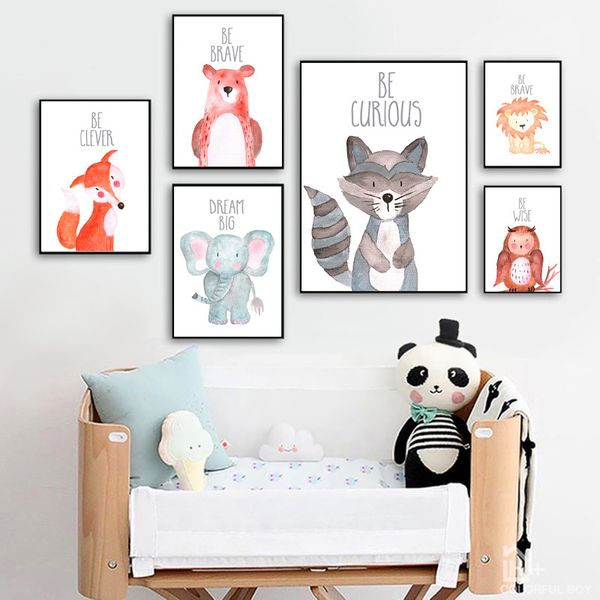 nursery girl boy bedroom decoration canvas poster watercolor baby animal racoon bear owl positive quote wall art print painting
nursery girl boy bedroom decoration canvas poster watercolor baby animal racoon bear owl positive quote wall art print painting
