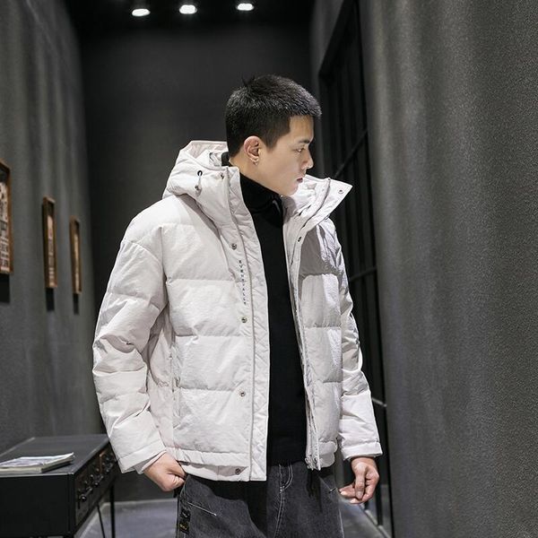 men's 2019 winter new down jacket fashion loose handsome casual korean style hooded down jacket trendy short, Black
men's 2019 winter new down jacket fashion loose handsome casual korean style hooded down jacket trendy short, Black