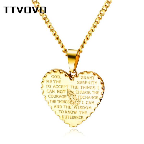 pendant necklacesvovo bible verse coin medal brand praying hands necklace for men vintage gold color stainless steel christian jewelry, Silver
pendant necklacesvovo bible verse coin medal brand praying hands necklace for men vintage gold color stainless steel christian jewelry, Silver