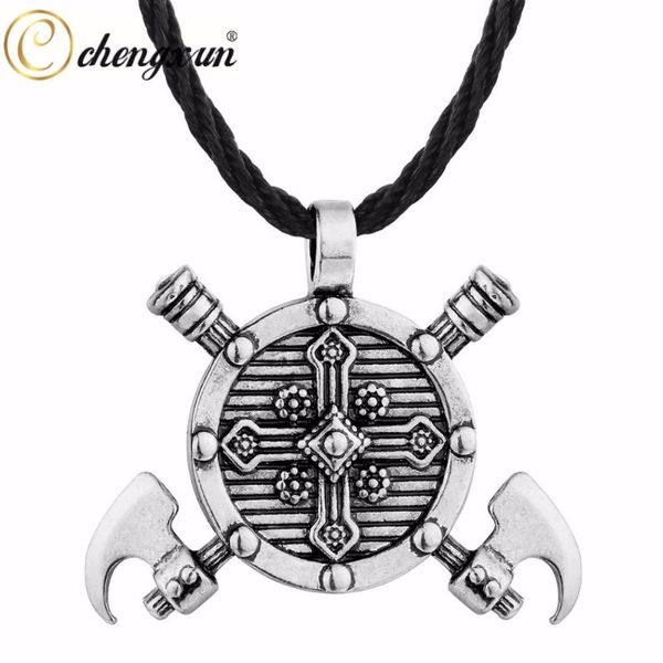 chengxun axes men cross necklace punk rock gold color jewelry antique crucifix pendant chain black rope hip hop style, Silver
chengxun axes men cross necklace punk rock gold color jewelry antique crucifix pendant chain black rope hip hop style, Silver