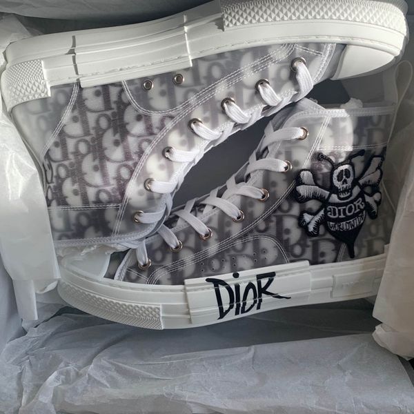 19ss flowers technical dÃor and shawn x stussy canvas b23 b24 high sneakers in oblique mens brand b23 designer shoes women fashion, Black 
19ss flowers technical dÃor and shawn x stussy canvas b23 b24 high sneakers in oblique mens brand b23 designer shoes women fashion, Black