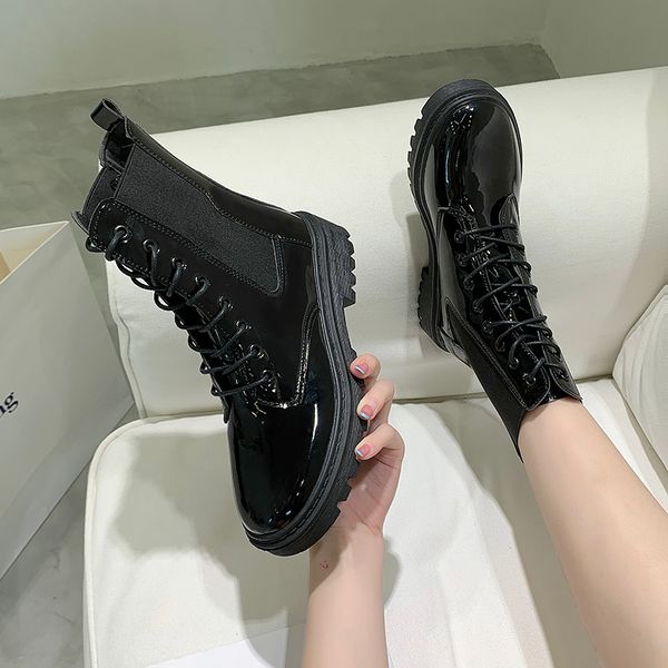 shoes women's mid calf boots booties ladies lace up luxury designer flat heel boots-women round toe rubber fashion autumn rock, Black
shoes women's mid calf boots booties ladies lace up luxury designer flat heel boots-women round toe rubber fashion autumn rock, Black