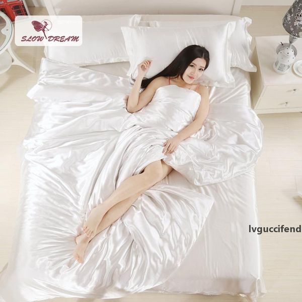 slowdream bed linen set silk satin solid color duvet cover set flat sheet bedspread double single twin king size bedding
slowdream bed linen set silk satin solid color duvet cover set flat sheet bedspread double single twin king size bedding