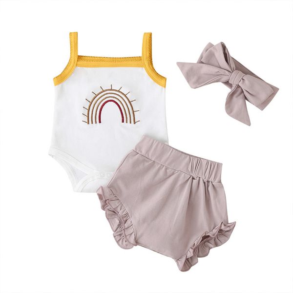 2020 new baby girls' toddler suit hair band suit cotton summer children's sleeveless and shorts headband 30, White
2020 new baby girls' toddler suit hair band suit cotton summer children's sleeveless and shorts headband 30, White