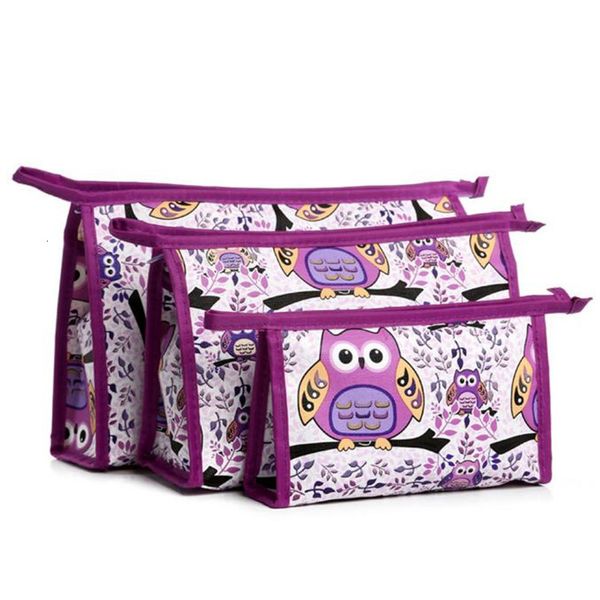 new style 3pcs cosmetic toiletry travel wash makeup bag holder pouch kits set leather material travel makeup bag