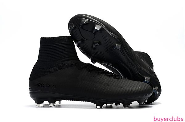 new arrival full black soccer cleats mercurial superfly kids soccer shoes high ankle cristiano ronaldo mens womens football boots, Black;green
new arrival full black soccer cleats mercurial superfly kids soccer shoes high ankle cristiano ronaldo mens womens football boots, Black;green