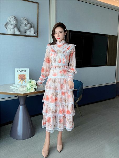 2020 a line high neck chiffon long dress spring autumn pink long sleeve ruffles party cake dress women holiday vestidos, Black;gray
2020 a line high neck chiffon long dress spring autumn pink long sleeve ruffles party cake dress women holiday vestidos, Black;gray