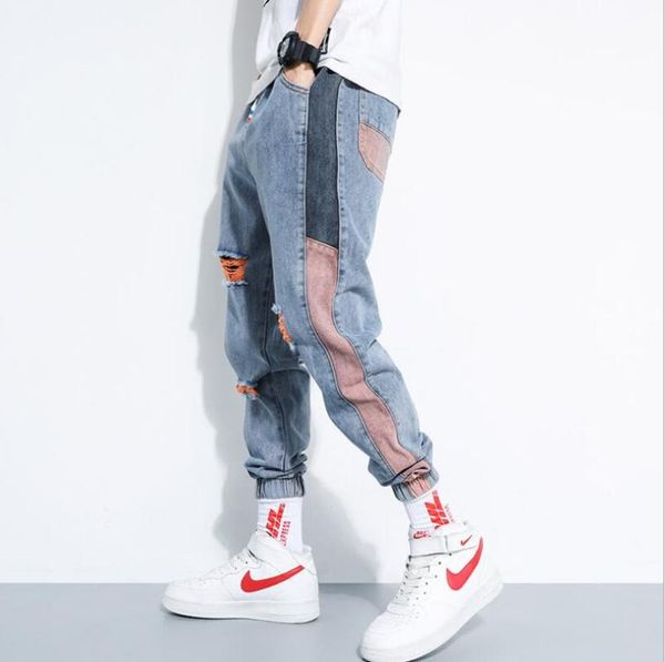 2020 jeans men patchwork hit color denim pants casual all-match harem pants high street loose jeans fashion streetwear w890, Blue
2020 jeans men patchwork hit color denim pants casual all-match harem pants high street loose jeans fashion streetwear w890, Blue