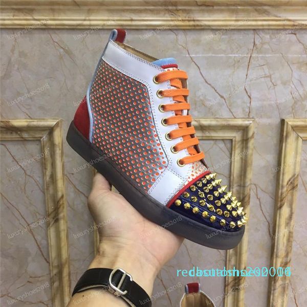 new luxury designer sneakers men women casual shoes party dress high-cut studded spikes platforms red bottom trainers shoes sneaker c14, Black
new luxury designer sneakers men women casual shoes party dress high-cut studded spikes platforms red bottom trainers shoes sneaker c14, Black