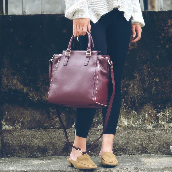 soft leather rivet bag fashion versatile portableuter bag