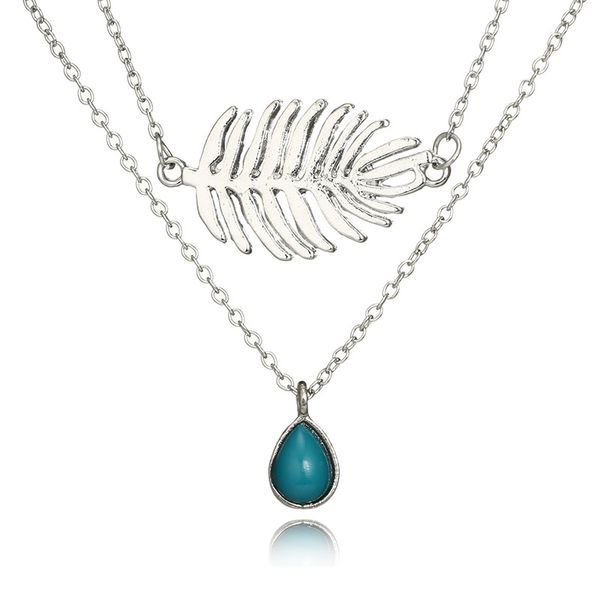 2021 new fashion silver leaf hoker necklace multilayer turquoise pendant necklace women beach necklace jewelry for girlfriend gift
2021 new fashion silver leaf hoker necklace multilayer turquoise pendant necklace women beach necklace jewelry for girlfriend gift