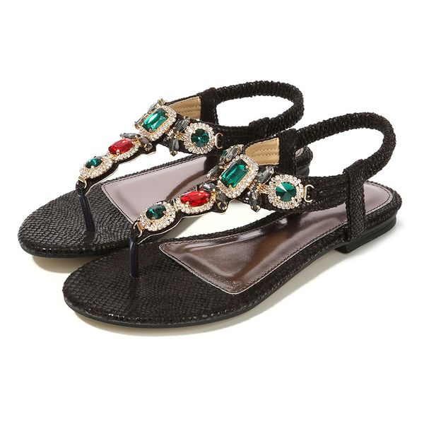 designer women crystal sandals flip flop elastic outsid ladies shoes band bohemian beach shoes sandals cs10, Black
designer women crystal sandals flip flop elastic outsid ladies shoes band bohemian beach shoes sandals cs10, Black