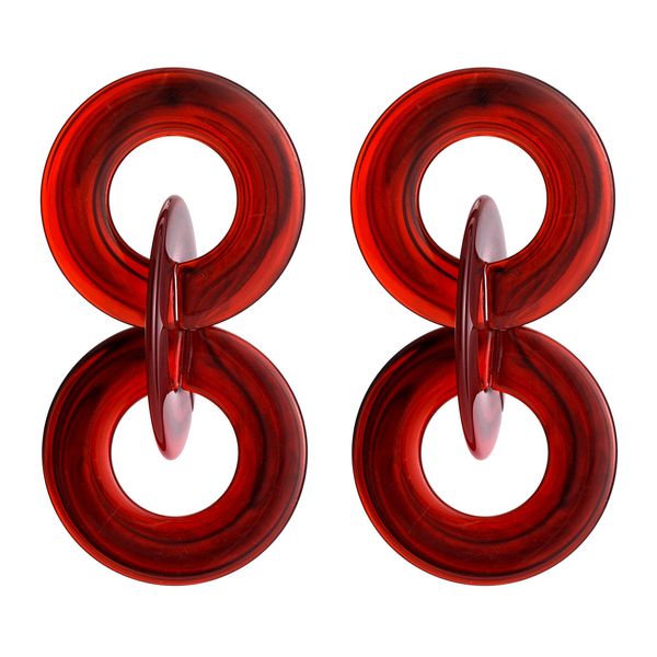 exaggerated acetate board multi-layer chain woven earrings autumn earrings, Golden 
exaggerated acetate board multi-layer chain woven earrings autumn earrings, Golden