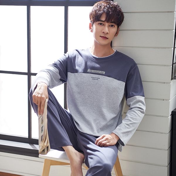 hvns0 men's pajamas autumn new cotton wear cotton summer long sleeve simple men's large size two-piece suit clothes home clothesho, Black;brown
hvns0 men's pajamas autumn new cotton wear cotton summer long sleeve simple men's large size two-piece suit clothes home clothesho, Black;brown