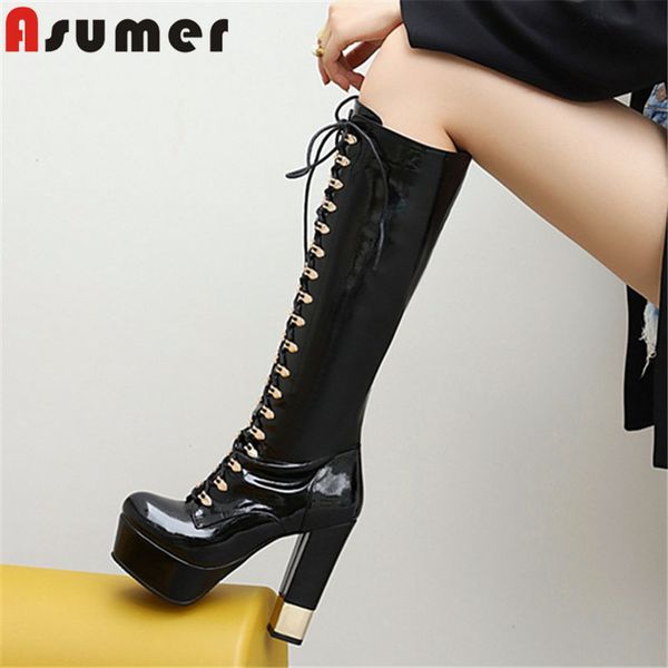 asumer 2020 new arrive party prom shoes women knee high boots round toe cross tied high heel platform boots ladies, Black
asumer 2020 new arrive party prom shoes women knee high boots round toe cross tied high heel platform boots ladies, Black
