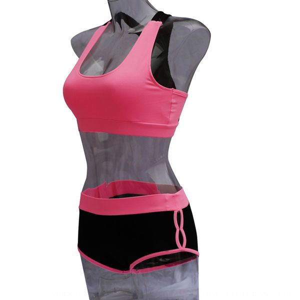 selling sporty midriff-baring backless two-two-tone panel bra and shorts yoga suit bra shorts female, Black
selling sporty midriff-baring backless two-two-tone panel bra and shorts yoga suit bra shorts female, Black