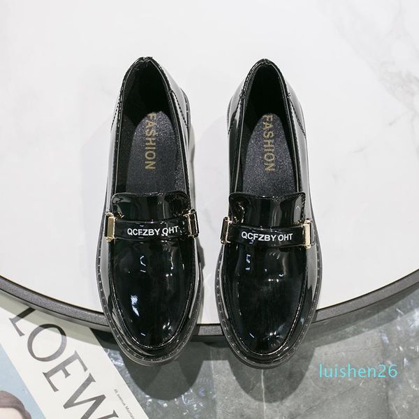small leather shoes women shoes single spring and autumn new autumn pea flat casual dad wild one pedal, Black
small leather shoes women shoes single spring and autumn new autumn pea flat casual dad wild one pedal, Black