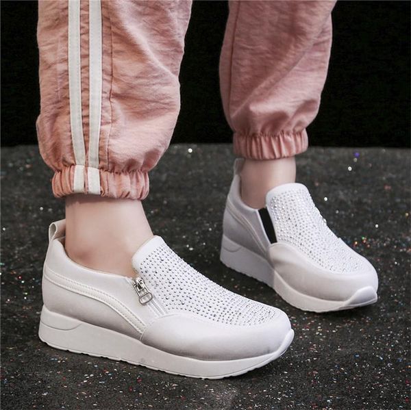 large size female shoes 2020 new summer rhinestone platform women's sneakers fashion increase ladies casual shoes 35-43, Black
large size female shoes 2020 new summer rhinestone platform women's sneakers fashion increase ladies casual shoes 35-43, Black
