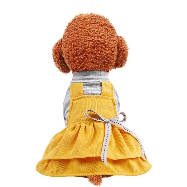 new pattern pet dogs cat clothes spring and summer corduroy yellow bow ribbon dog skirt poodle bixiong dress 19cw d2
new pattern pet dogs cat clothes spring and summer corduroy yellow bow ribbon dog skirt poodle bixiong dress 19cw d2