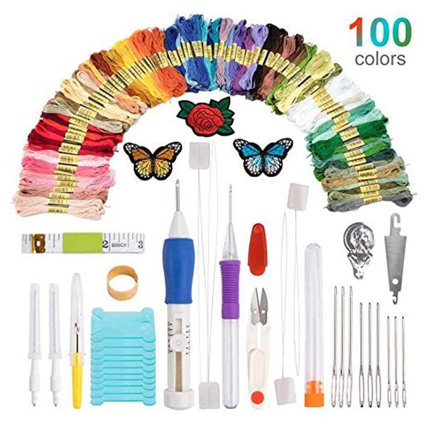 punch needle embroidery set craft tools set with 100 colors threads for diy sewing and cross stitch project lbshipping, Black
punch needle embroidery set craft tools set with 100 colors threads for diy sewing and cross stitch project lbshipping, Black