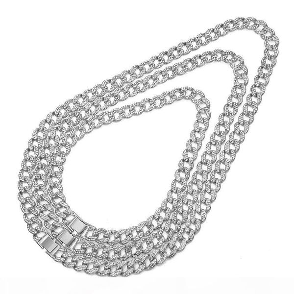 hip hop jewelry iced out 18k gold plated full rhinestone curb miami cuban link chain necklace men bling rapper accessories 4 size length, Silver
hip hop jewelry iced out 18k gold plated full rhinestone curb miami cuban link chain necklace men bling rapper accessories 4 size length, Silver