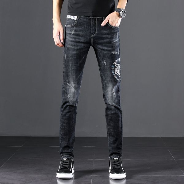 men's jeans 2021 summer denim pants slim straight dark blue regular fit leisure long trousers jean men hombre
men's jeans 2021 summer denim pants slim straight dark blue regular fit leisure long trousers jean men hombre