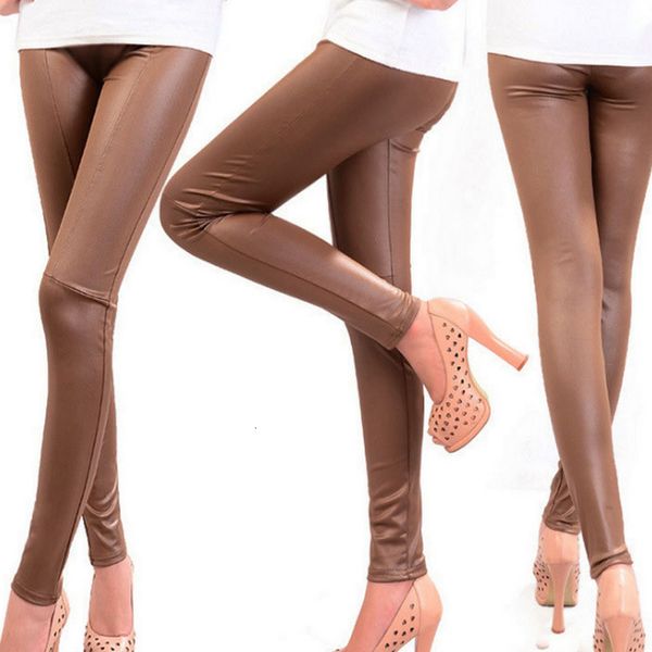 fashion spring autumn leggings women high waist leggings stretchy pu leather trousers slim pencil pants slim pencil pants splice, Black
fashion spring autumn leggings women high waist leggings stretchy pu leather trousers slim pencil pants slim pencil pants splice, Black